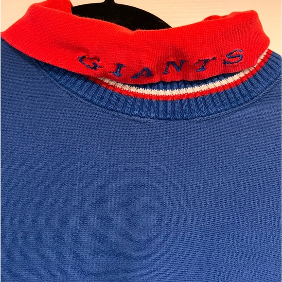 Vintage 90s NY Giants Turtleneck Sweatshirt Unisex XL - Picture 2 of 8